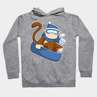 Monkey as Snowboarder with Sonowboard Hoodie